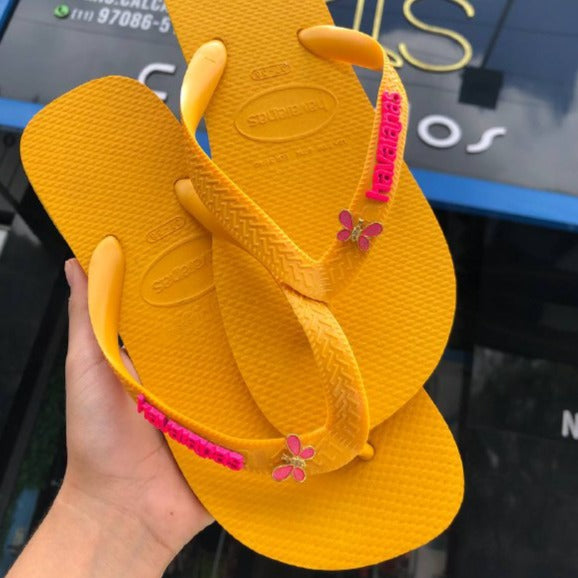 Havaianas Top Amarela Borboleta