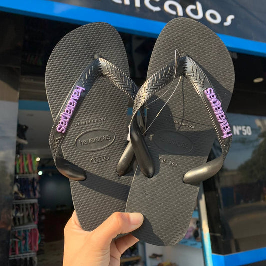 Chinelo Havaianas Top + logo metalico havaianas