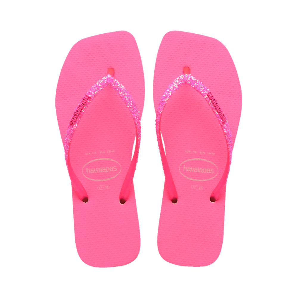 havaianas square glitter neon