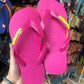 Havaianas Top Rosa Flux Logo Verde Neon