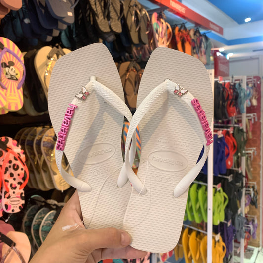 Havaianas Square Branca Borboleta