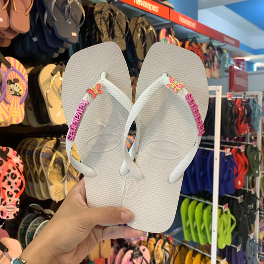 Havaianas Square Branca Borboleta