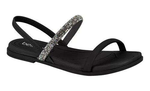 Sandalia Papete Beira Rio Feminina Strass