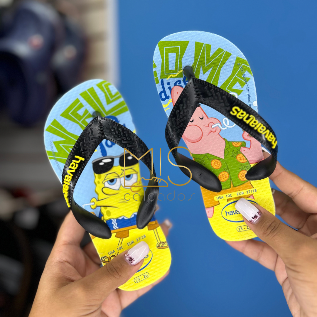 Chinelo havaianas infantil bob esponja