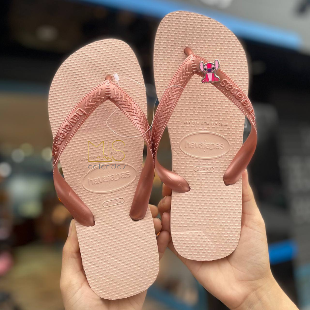 ChInelo Havaianas Top rosa ballet+Stitch