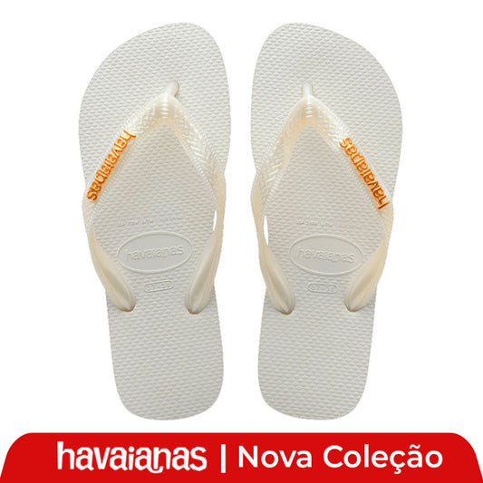 Havaianas Top Logo Metallic Branca pérola Original