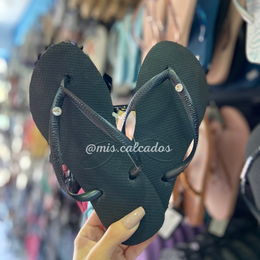 Chinelo Havaianas Slim Crystal Glamour Swarovski